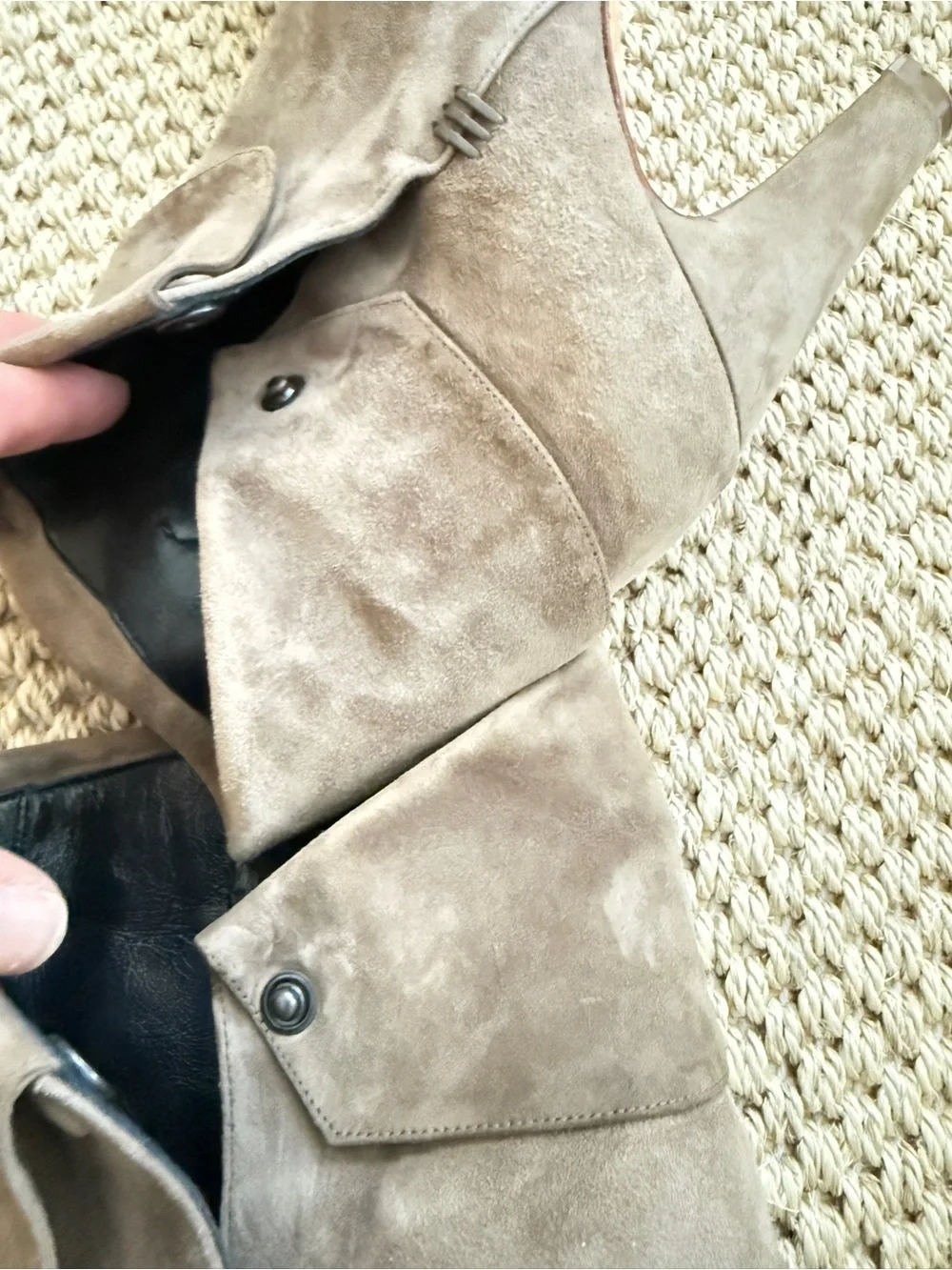 Like New Sarah Flint Perfect Sophia 85 Suede Booties in Taupe